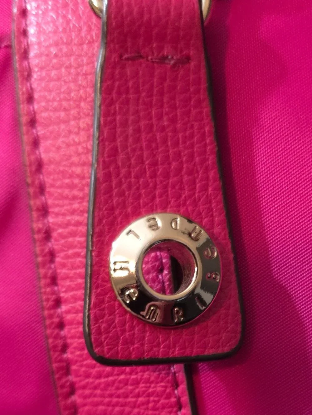 henri bendel Hot Pink Nylon & Leather Tote Backpack